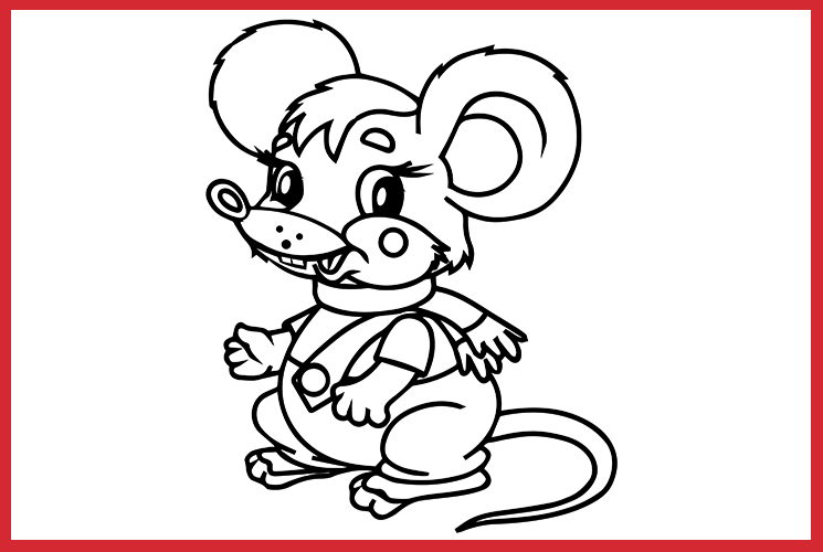 Раскраска "Мышка"