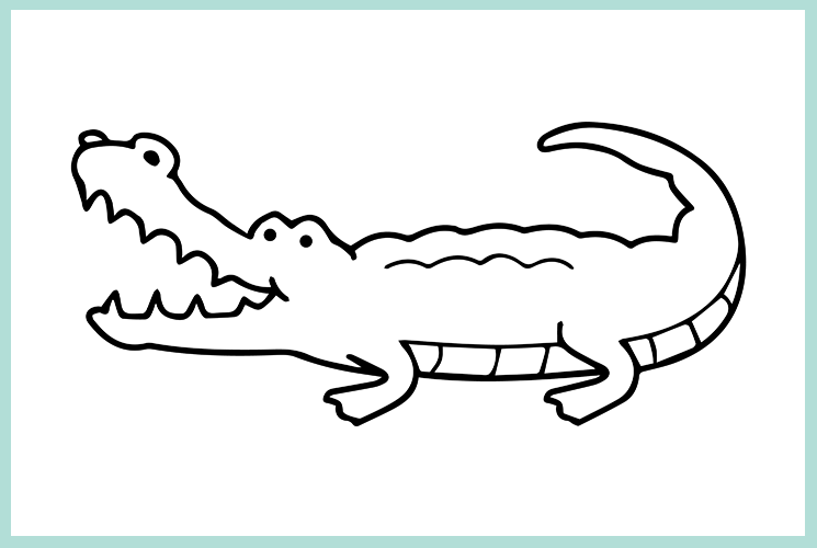 Раскраска "Крокодил"
